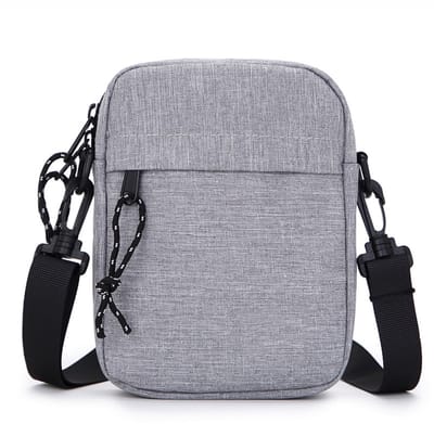 Reisportemonnee – Paspoorttasje – Nektasje - Travel wallet - Telefoontasje met nekkoord - 4 Compartimenten – Unisex – Waterafstotend – Grijs - LOUZIR