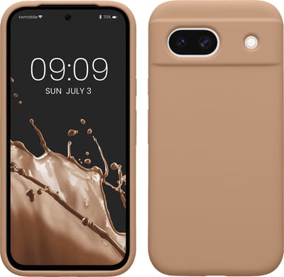 kwmobile telefoonhoesje geschikt voor Google Pixel 8a - Hoesje met siliconen coating - Smartphone case in cappuccino
