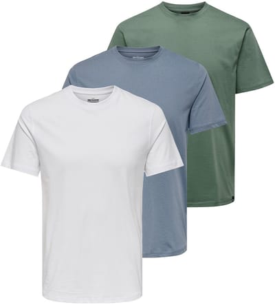 Only & Sons Heren t-shirt 3 pack MAX