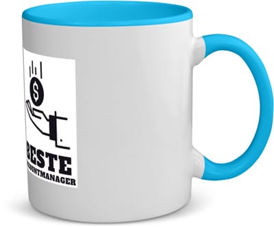 Akyol - beste accountmanager koffiemok - theemok - blauw - Beste accountmanager - collega - welkom - afscheid - 350 ML inhoud