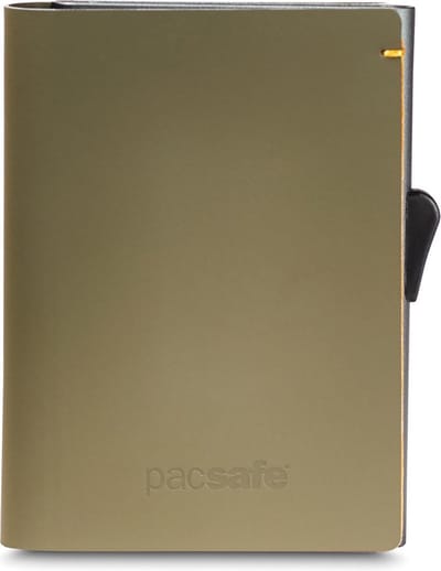 PACSAFE RFIDsafe TEC Slider Wallet - Aluminium Portemonnee incl. Creditcardhouder - Groen (Utility)