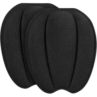 Schoen tong sticker, schoen antislip pad inzetstuk, zachte rebound, slijtvast zelfklevend aanpassend voorvoetkussen zwart