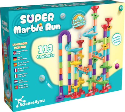 Science4you Knikkerbaan voor kinderen - Knikker Spelen voor Kinderen, 113 Stuks en Knikkers inbegrepen, Educatief Stamspeelgoed voor 3+ jarigen, Cadeau voor Jongens en Meisjes
