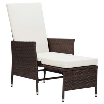 vidaXL - 2-delige - Loungeset - met - kussens - poly - rattan - bruin