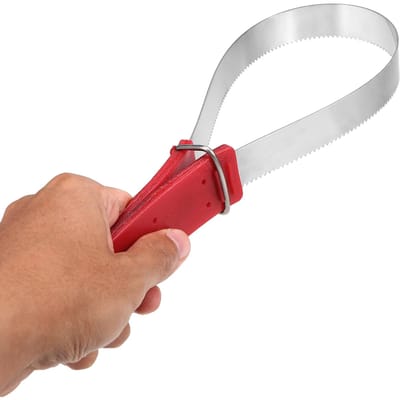 Racloir à Sudation Équin en Acier Inoxydable Outil de Toilettage pour la Mue du Cheval Outil Nettoyant en Boucle pour le Débourrage Poignée Confortable rouge