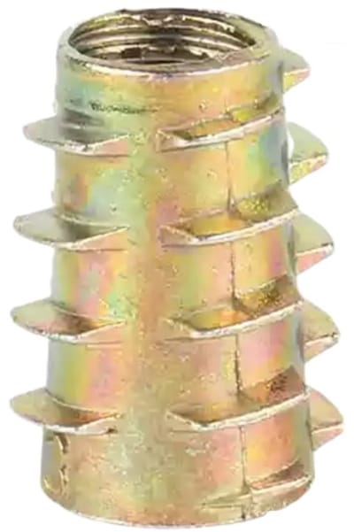Dailygoods- Inschroefmoer M8 x 13 mm - Zinklegering - Zeskantmoeren - Schroefdraadinzetstukken - Meubelbevestiging - Set van 50 stuks - Schroefmoer