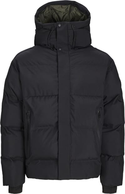 Jack & Jones - Heren Jas winter Alpha Puffer - Zwart - Maat XL