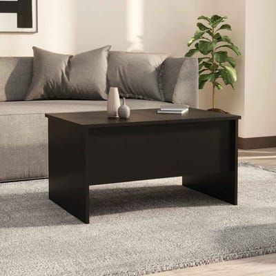 vidaXL - Salontafel - 80x50x42,5 - cm - bewerkt - hout - zwart