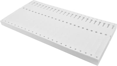 CombiCraft Blanco Tyvek sleufetiketten 220x12,7mm voor matrixprinters - per 1000 etiketten