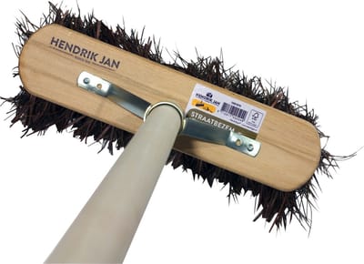 Hendrik Jan - Stadsbezem - Harde natuurvezels - 29 cm - Met steel