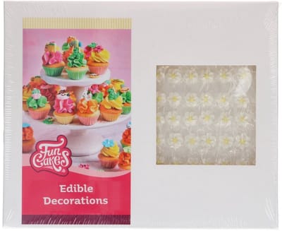 FunCakes Suikerdecoraties - Bloesem Mix Wit/Geel - Set/492 - Grootverpakking - Eetbare Taartdecoratie