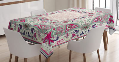 New Bed Geometrisch Ornamenteel Vierkant Rechthoekig tafelkleed voor eetkamer en keuken, zeer duurzaam 140 cm B x 200 cm L