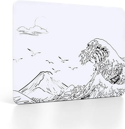 Glazen Gaming Muismat met Super Smooth Oppervlak, 9H Tempered Glass, Schokbestendig en Krasbestendig, 16.14 x 12.2 inch, Antislip en Ideaal voor Gamers