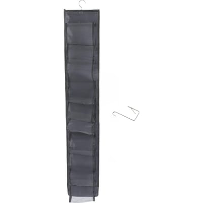 Hangende Kledingzak Verdikt Nylon Meerlaags Gemakkelijke Toegang Wasbaar Hangend Mesh Kast voor Sokken gray