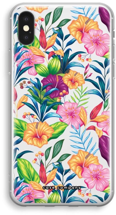 Case Company® - Hoesje geschikt voor iPhone XS hoesje - Tropisch 2 - Soft Cover Telefoonhoesje - Bescherming aan alle Kanten en Schermrand
