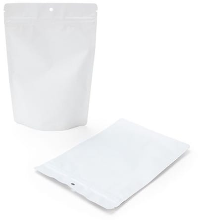 Stazakken Mat Wit 15x9x23,2cm | 312 gram met rond ophanggat (100 stuks)
