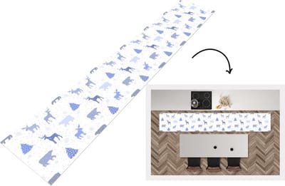 Keukenloper - Loper keuken - Hert - Patroon - Sneeuw - 300x50 cm - Keukenloper vinyl