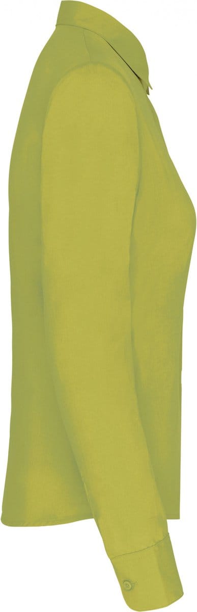 Kariban Overhemd in onderhoudsvriendelijk polykatoen-popeline dames K549 - Burnt Lime - L