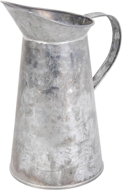 Esschert Design Snavelkan, waterkan in grijs verzinkt metaal, ca. 19 cm x 12 cm x 20 cm