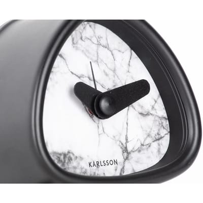 Karlsson Alarm Clock Triangle marble look - White