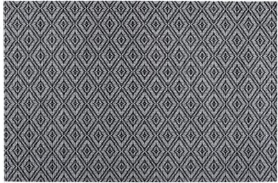 Rechthoekige placemat grafische print zwart - texaline - 45 x 30 cm - Onderleggers