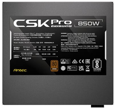 Antec SIGNATURE CSK850 PRO ATX3.1 power supply unit Voeding - 850 Watt - ATX - 80 Plus 80 PLUS Bronze