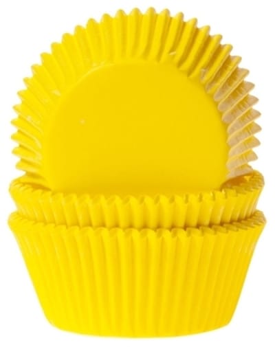 House of Marie Cupcake Vormpjes - Geel - pk/50 - Baking Cups voor Muffins en Cupcakes