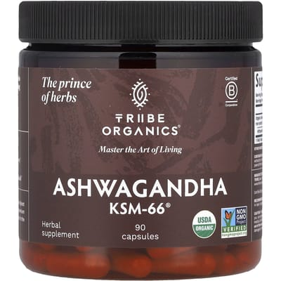 Tribe Organics, Ashwagandha KSM-66®, 90 Capsules (300 mg per capsule)