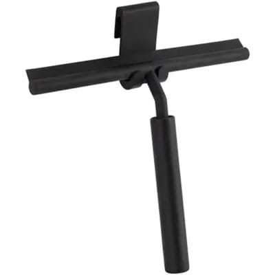 Aquavive Douchewisser - Uittrekbare Steel - Ophanghaak - Kunststof - Zwart - 11x29x4cm