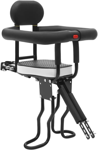 Fietsstoel Zwart - Fietszitje, Kinderzitje voor op de fiets en Comfortabel voor kinderen - Voor Op De Fiets, Montage Op Volwassen Fiets en Kinderen
