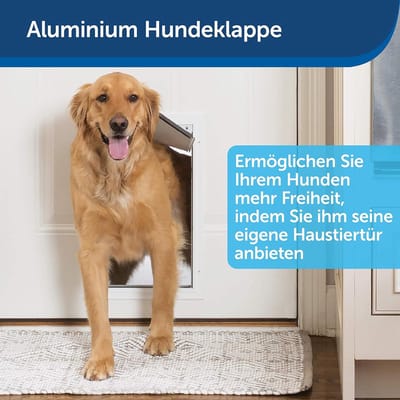 Heavy Duty aluminium kattenluik voor katten en middelgrote honden met vergrendelingssysteem, sterk, geïsoleerd en eenvoudig te installeren - niet voor glas - M