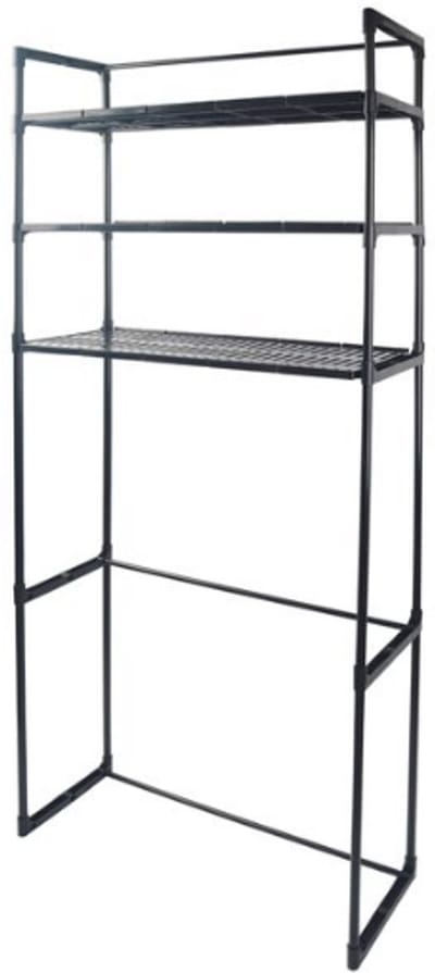 Nexxt Wasmachinerek met Opbergruimte en Haken - 72 x 26 x 162 cm