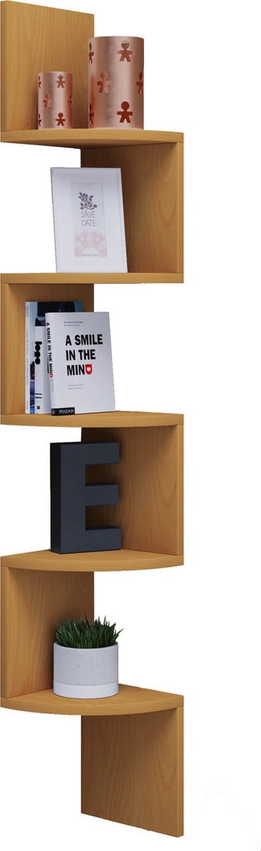 Houten standplank CD DVD-opslag Decoratieve wandplank Hoekplank Mintis