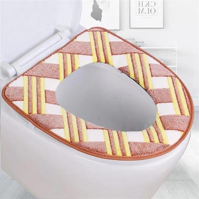 Toiletzittinghoes - Warme toiletring - Comfort in de kou - Verdikte stof - 2 paar - Bruin