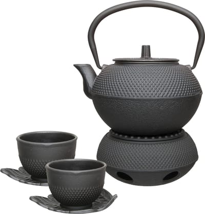 BergHOFF gietijzeren 9-delige theeset / Tetsubin zwart 1L - Studio