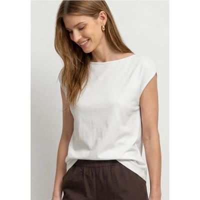 Basic shirt met boothals