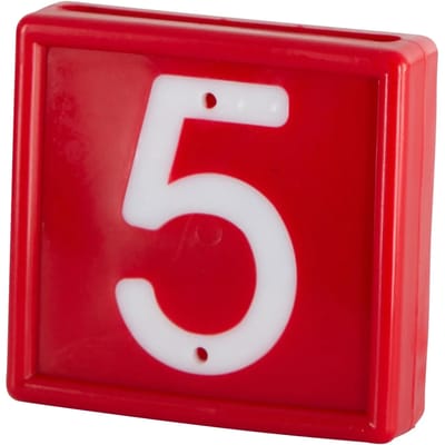 Genummerde markeerkraag om op de armband te schuiven Kerbl N°5 (x10)