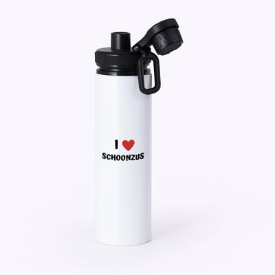Hacebo® - I love schoonzus waterfles met draaidop zwart - Zus - de liefste schoonzus - verjaardag - cadeautje voor zus - zus artikelen - kado - geschenk - water fles - 850ML