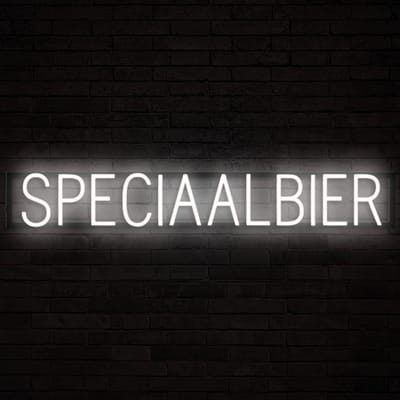 SPECIAALBIER - Lichtreclame Neon LED bord verlicht | SpellBrite | 102,26 x 16 cm | 6 Dimstanden & 8 Lichtanimaties | Reclamebord neon verlichting