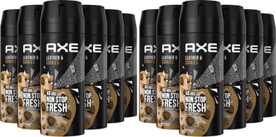 AXE Deodorant / Bodyspray - Collison Leather&Cookies - 12 x 150 ml