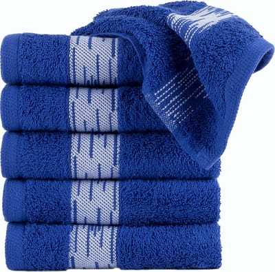 Homéé® Gastendoekjes Essentials 550g. m² 30x50cm 100% katoen badstof set van 6 stuks royal blauw
