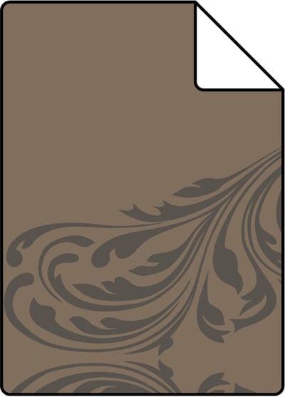 Proefstaal Origin Wallcoverings behang ornamenten glanzend brons en bruin - 26,5 x 21 cm - 345747-S