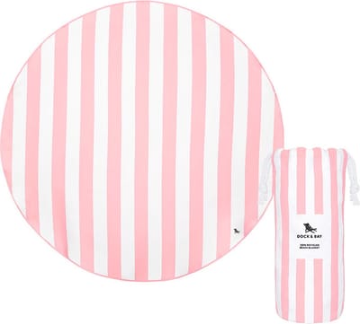 Dock & Bay Cabana - Strandlaken - Rond - ( 170x170cm ) - Malibu Pink