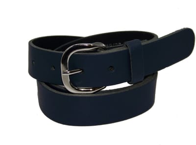 100% leer- 3 cm breed - Damesriem - donkerblauw - taillemaat 105 cm.