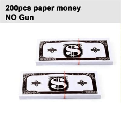 Geld Schietpistool Dat ECHT Ziet Eruit Echt Geld Schietpistool met Nepgeld Handbediend Spuit Geldpistool voor Spel Films Feestartikelen black