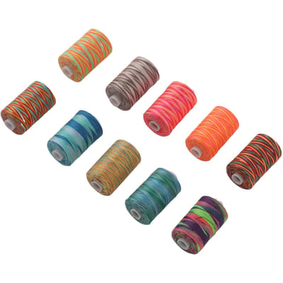 10 Pièces Fil Machine à Broder Durable Résistant à l'Usure Polyester Varié Couleurs Diverses Fil Polyester 402 Couture gray