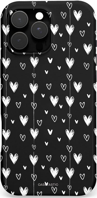 Casetastic Hoesje Geschikt voor Apple iPhone 16 Pro Max Magsafe - Stijlvolle Beschermende Duo-layer Case - Hangend Hartje