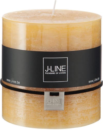 J-Line cilinderkaars - oker - 64U - 6 stuks
