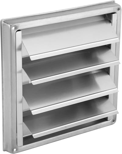Ventilatierooster Roestvrij Staal - Afvoerluchtrooster Wandkap - Efficiënte Ventilatie - Roest- en Corrosiebestendig - 184 x 95 cm - Zilverkleurig