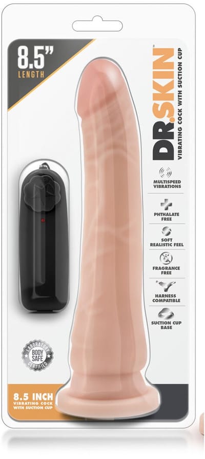 Dr. Skin - Vibrator Met Zuignap 21 cm - Vanilla